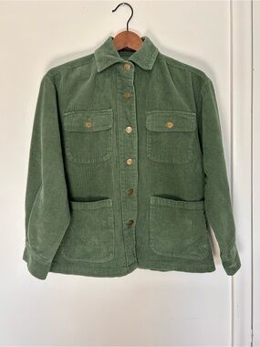 Olive Green Corduroy Chore Jacket